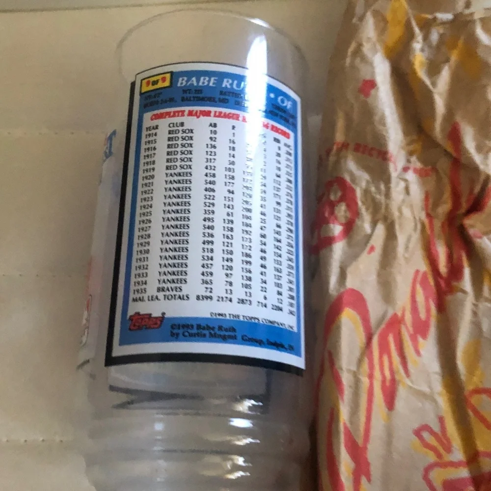 McDonald's Glass with Red, Yellow, Blue Artwork